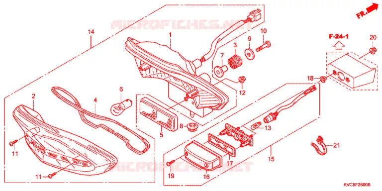 LUZ TRASEIRA Honda MOTO 125 STORM 2012  GLH125SHC