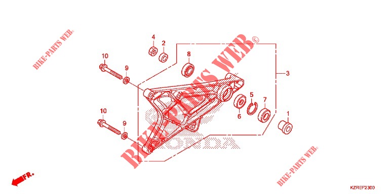 BRACO OSCILANTE para Honda CLICK 125 I Idling Stop Casted Wheels 2014