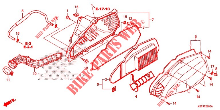 FILTRO AR para Honda CLICK 125 I 2016