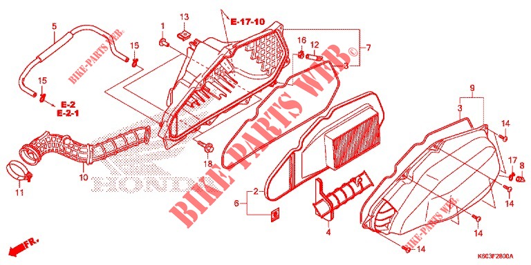 FILTRO AR para Honda CLICK 125 I 2015