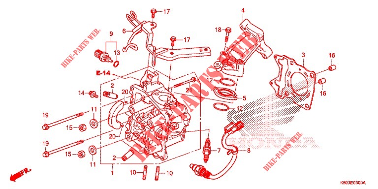 CABECA MOTOR para Honda CLICK 125 I Idling Stop Casted Wheels 2016