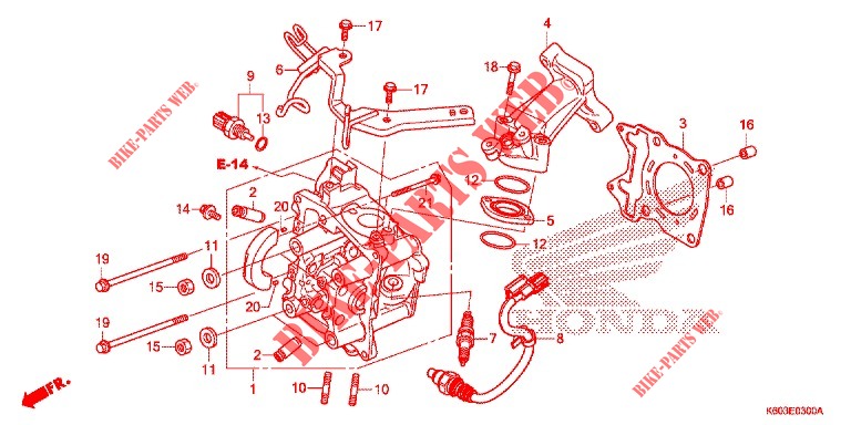 CABECA MOTOR para Honda CLICK 125 I Idling Stop Spoked Wheels 2016