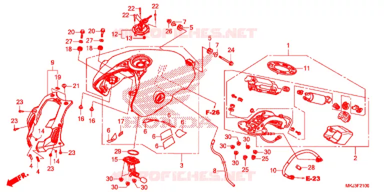 DEPOSITO COMBUSTIVEL/BOMBA COMBUSTIVEL Honda MOTO 1000 CB 2020  CB1000RAL