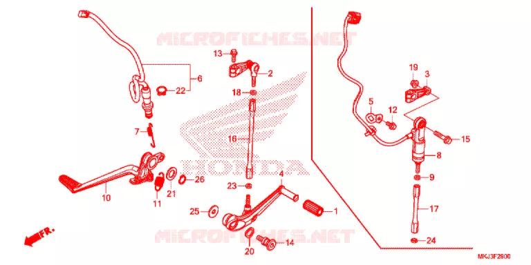 PEDAL Honda MOTO 1000 CB 2020  CB1000RAL