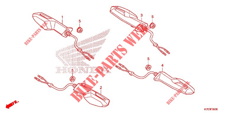 PISCA para Honda CB 190 R REPSOL 2016