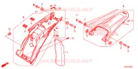 GUARDA LAMAS TRASEIRO para Honda CRF 250 L 2020