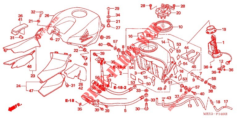 DEPOSITO COMBUSTIVEL  para Honda CBR 600 RR 2003