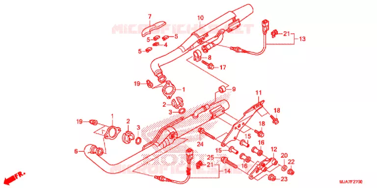 SILENCIADOR ESCAPE  Honda MOTO 750 SHADOW 2020  VT750CSL