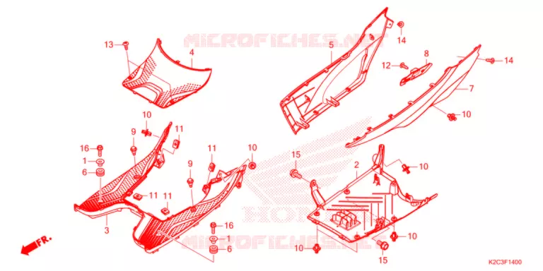 DEGRAU PISO  Honda SCOOTER 110 VISION 2021  NSC110M