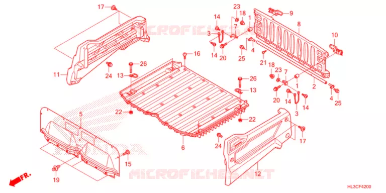 CAIXA MALA (SXS700M2/M2D) Honda ATV 700 PIONEER 2021  SXS700M2DM