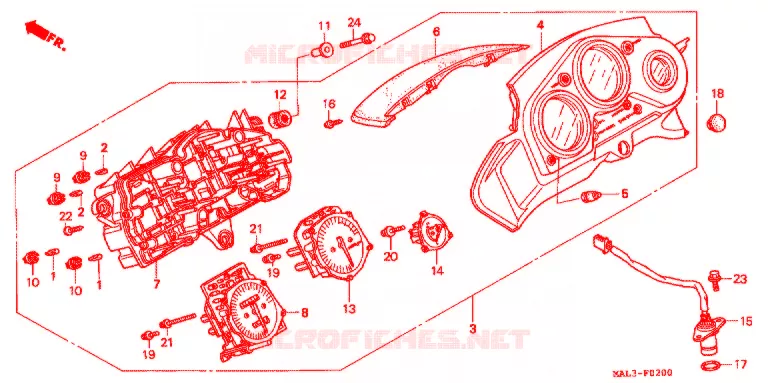 INDICADORES   Honda MOTO 600 CBR 1997  CBR600FV