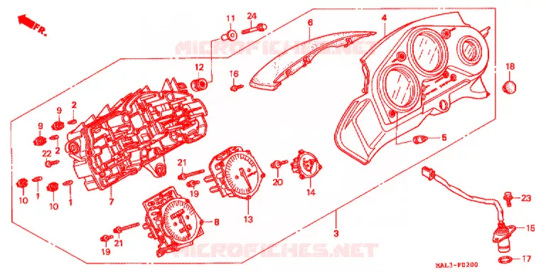 INDICADORES   Honda MOTO 600 CBR 1997  CBR600FV