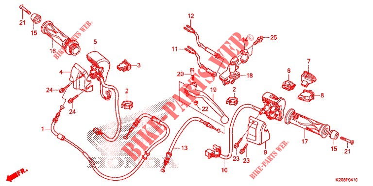 MANETE/INTERRUPTOR/CABO (ACG110CBF) para Honda ZOOMER 110 X 2013