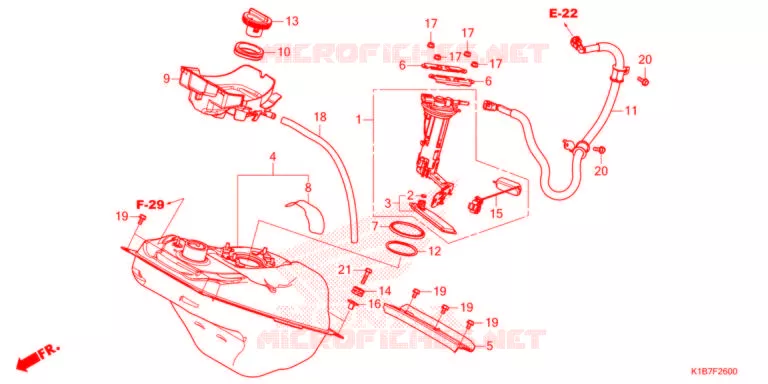 DEPOSITO COMBUSTIVEL  Honda SCOOTER 350 FORZA 2021  NSS350AM