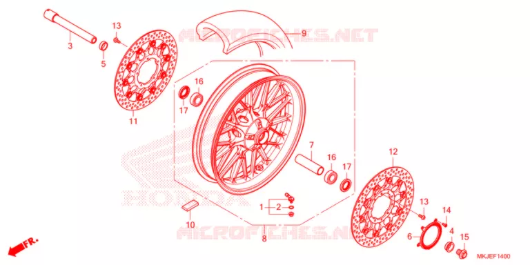 RODA FRENTE  Honda MOTO 1000 CB 2021  CB1000RAM_BE