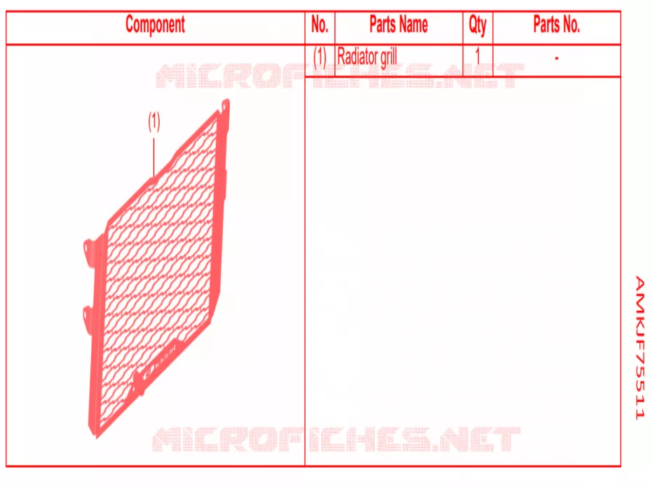 --- KIT,RADIATOR GRILL Honda MOTO 1000 CB 2021  CB1000RAM