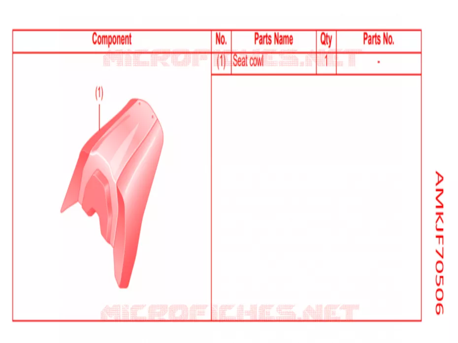 --- KIT,SEAT COWL *NHA86M* Honda MOTO 1000 CB 2021  CB1000RAM