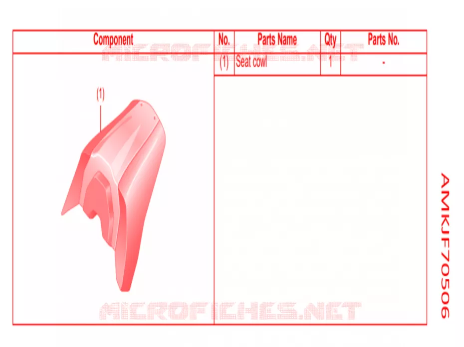 --- KIT,SEAT COWL *NHA86M* Honda MOTO 1000 CB 2021  CB1000RAM