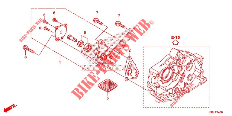 BOMBA OLEO  para Honda WAVE 110 RSX Vành nan hoa phanh đĩa 2021