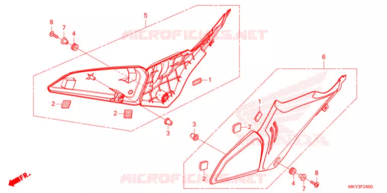 TAMPA LATERAL  Honda MOTO 650 CBR 2021  CBR650RAM