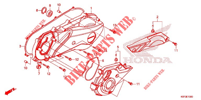 TAMPA LATERAL ESQUERDA  para Honda PCX 150 ABS 2020