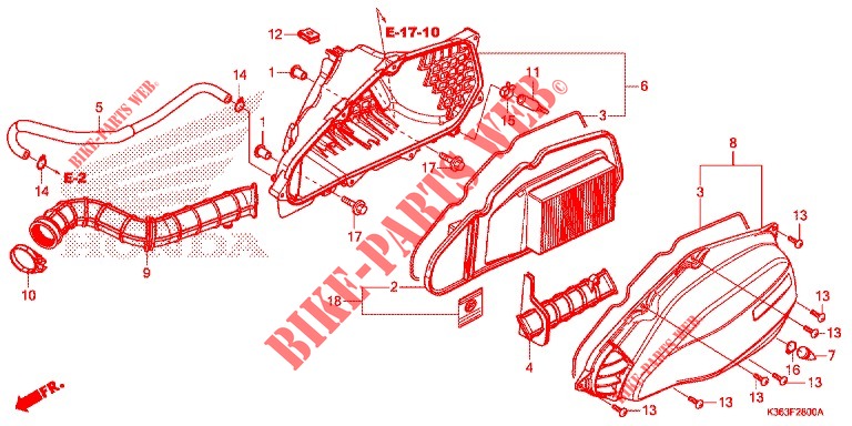 FILTRO AR   para Honda PCX 150 2017