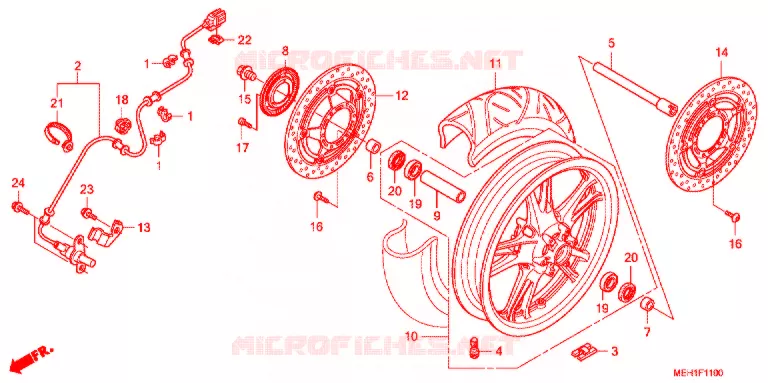 RODA FRENTE  Honda MOTO 700 DN01 2008  NSA700A8