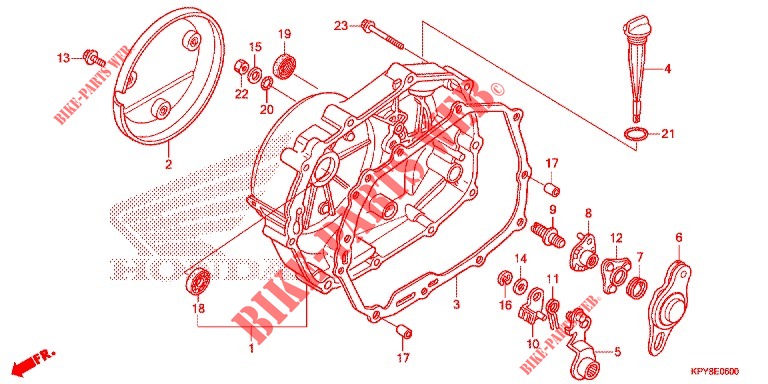 TAMPA CARTER DIREITA  para Honda XRM 125 REAR BRAKE DRUM 2015
