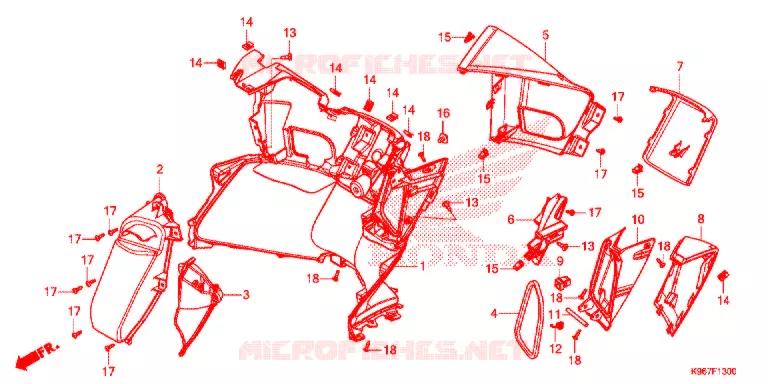 CAIXA INTERIOR Honda SCOOTER 125 PCX 2020  WW125AK
