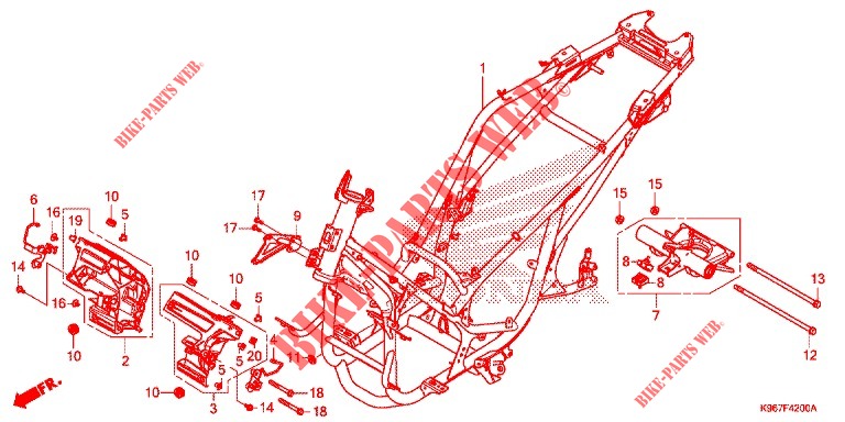 CORPO QUADRO para Honda PCX 125 2020