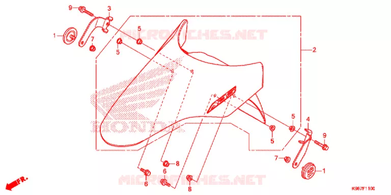GUARDA-LAMAS FRENTE Honda SCOOTER 125 PCX 2018  WW125AK