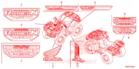 MARCA/EMBLEMA para Honda FOURTRAX 520 FOREMAN RUBICON 4X4 EPS 2021