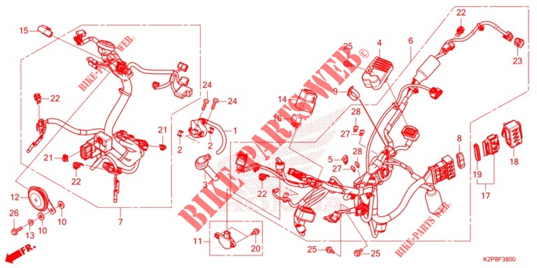 CABLAGEM para Honda RSX 150  REPSOL 2022