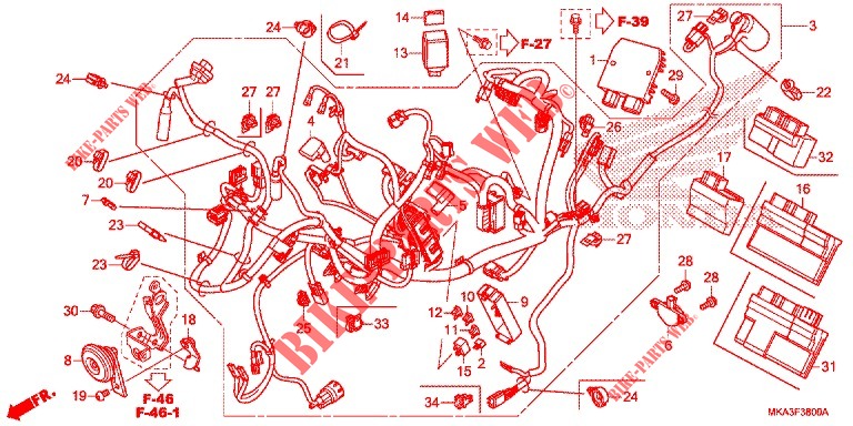 CABLAGEM para Honda NC 750 X ABS 2017