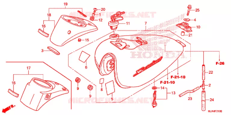 DEPOSITO COMBUSTIVEL (VT750C/CA/CS/C2/C2F/C2B) Honda MOTO 750 SHADOW 2012  VT750C2FC