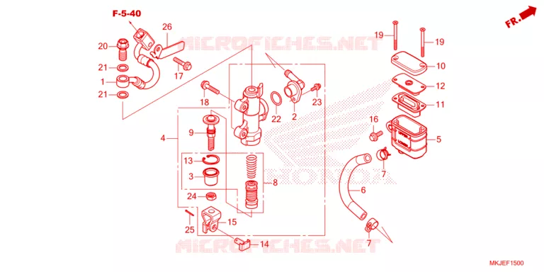 BOMBA PRINCIPAL TRASEIRA CILINDRO Honda MOTO 1000 CB 2023  CB1000RAP