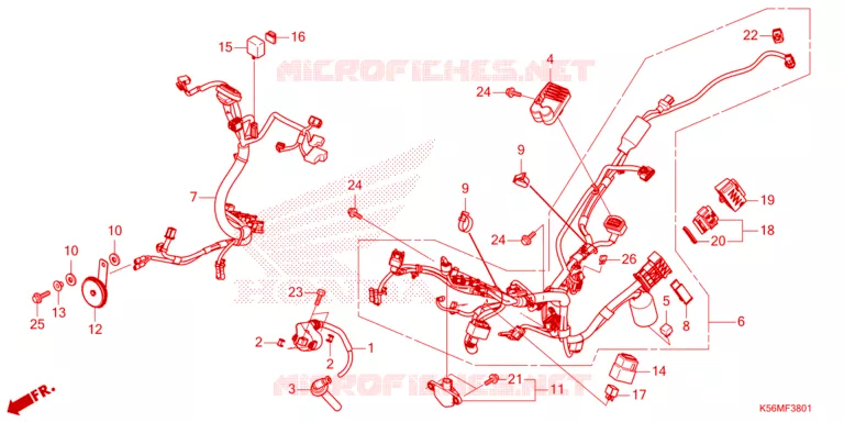CABLAGEM (FS150FN) Honda MOTO 150 RS 2022  FS150FN_4MA