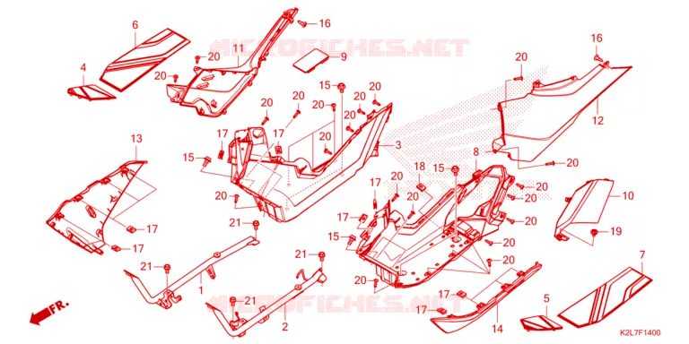 LATARIA INFERIOR Honda SCOOTER 350 ADV 2023  ADV350AP
