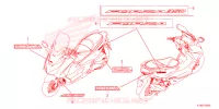 MARCA/EMBLEMA para Honda FORZA 250 ABS TOP CASE 2023