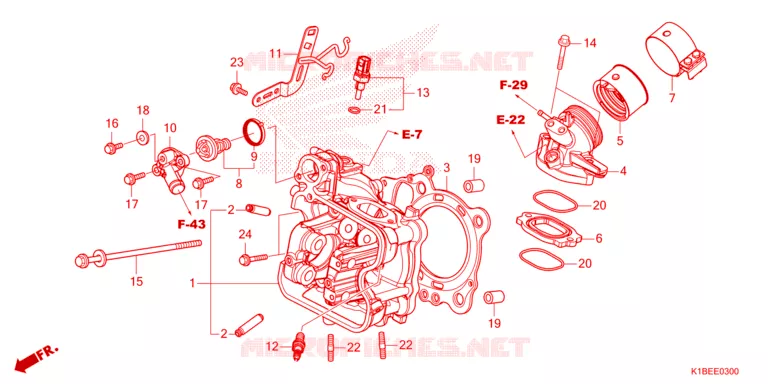 CILINDRO/CABECA MOTOR Honda SCOOTER 350 FORZA 2023  NSS350AP_TB