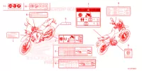 ETIQUETA CUIDADO (CRF250LR/LRA,CRF300LR/LRA) para Honda CRF 250 RALLY 2024