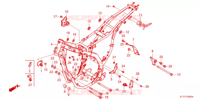 CORPO QUADRO Honda MOTO 250 CRF 2024  CRF250LRDP
