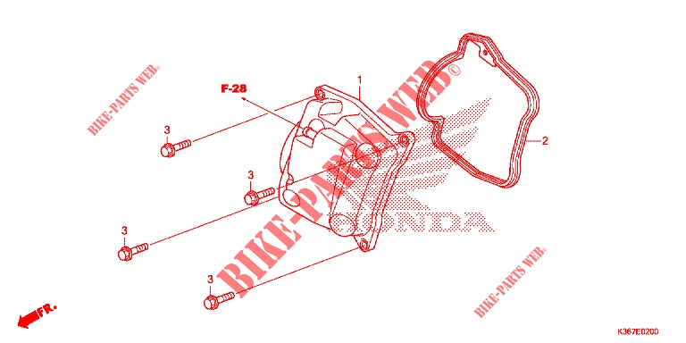 TAMPA CABECA MOTOR para Honda PCX 150 2015