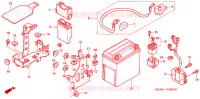 BATERIA para Honda VT 1100 SHADOW C2 SABRE 2000