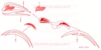 EMBLEMA/FAIXA para Honda VT 1100 SHADOW C2 SABRE 2000
