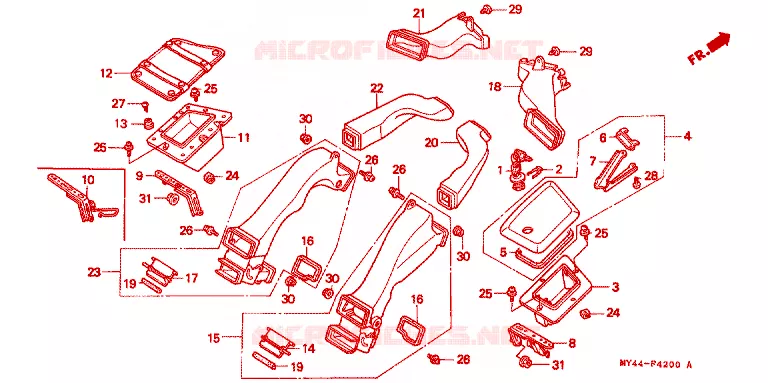 CONDUTA AR Honda MOTO 1500 GOLD-WING 1993  GL1500SEP