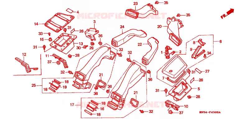 CONDUTA AR Honda MOTO 1500 GOLD-WING 1988  GL1500J