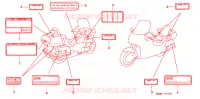 ETIQUETA CUIDADO para Honda GL 1500 GOLD WING ASPENCADE 1997
