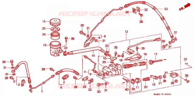 BOMBA DE TRAVÃO TRASEIRA Honda MOTO 1500 GOLD-WING 1996  GL1500SET