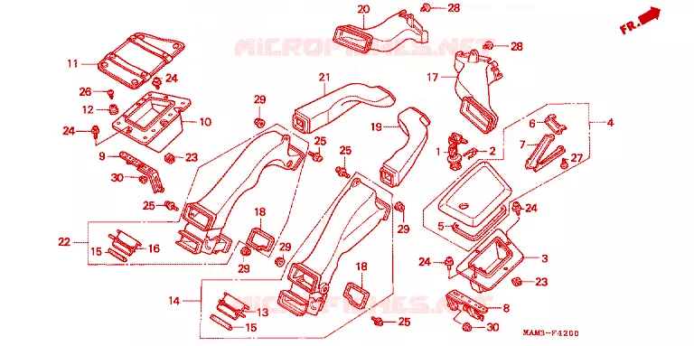 CONDUTA AR Honda MOTO 1500 GOLD-WING 1996  GL1500SET